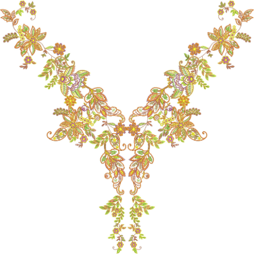 Simple Neck Embroidery Design