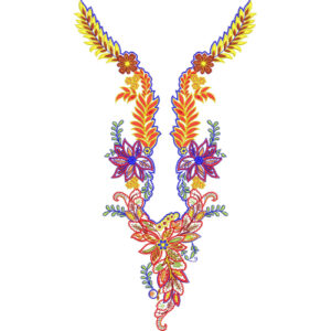 Unique Neck Embroidery Design
