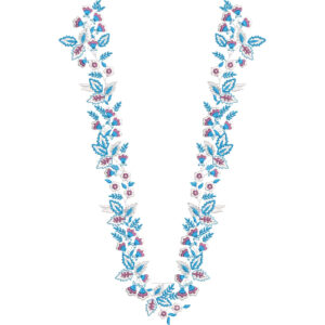 Neck Flower Embroidery Design