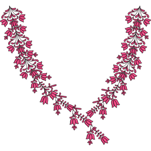 Unique Neck Embroidery Design