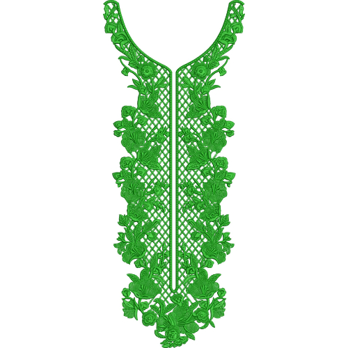Neck Flower Embroidery Design