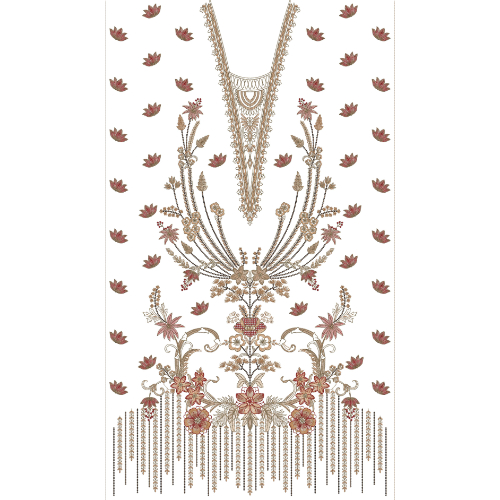 Flower Dress Embroidery Design