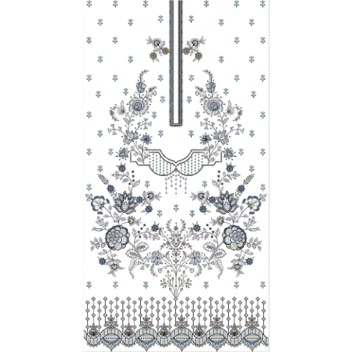 Flower Dress Embroidery Design