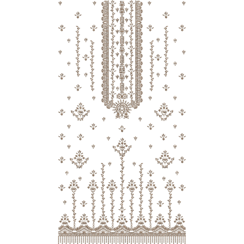 Flower Dress Embroidery Design