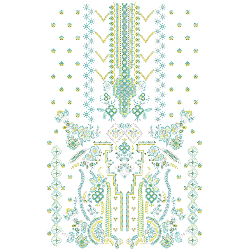 Unique dress Embroidery Design