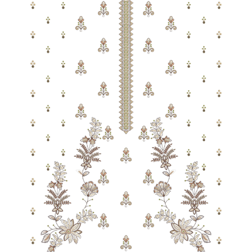 Flower Dress Embroidery Design