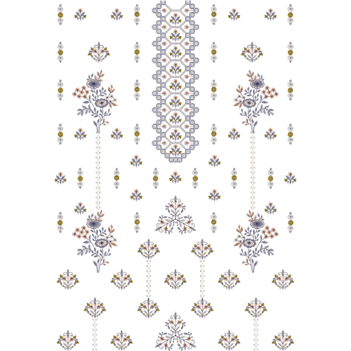 Simple Dress Embroidery Design