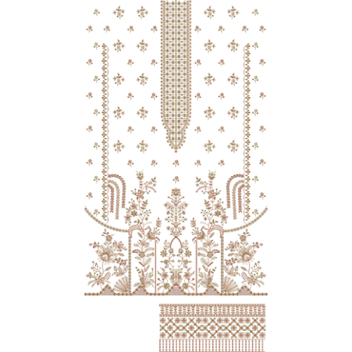 Unique dress Embroidery Design