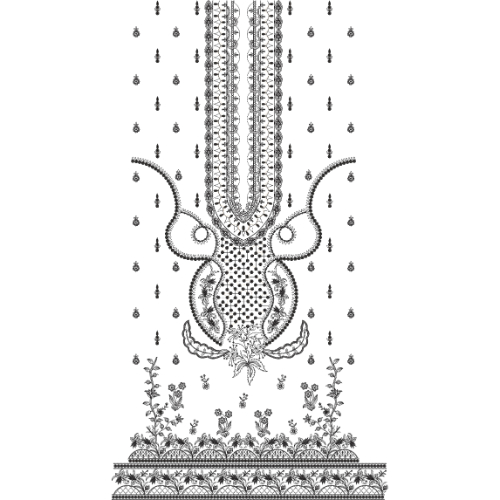 Unique dress Embroidery Design