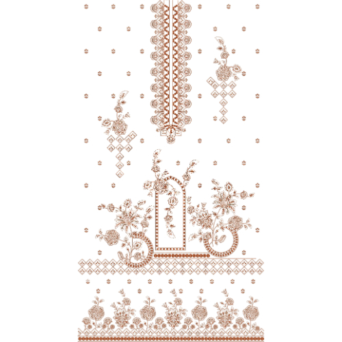 Unique dress Embroidery Design