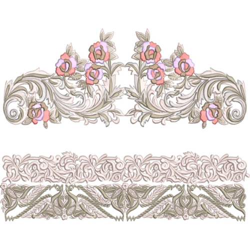 Unique Lace Embroidery Design