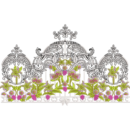 Lace Flower Embroidery Design