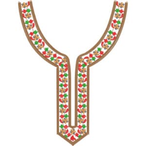 Neck Flower Embroidery Design
