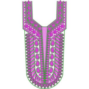 U Neck Embroidery Design