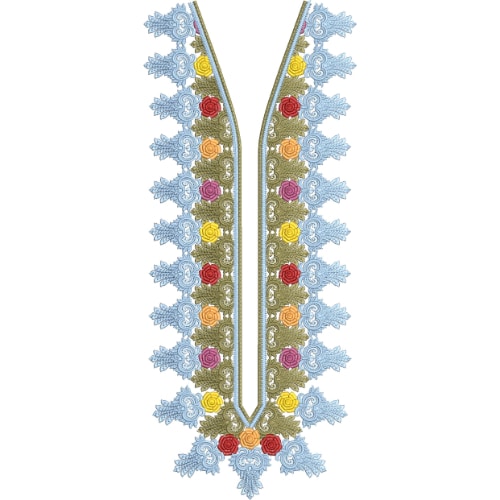 Neckline Embroidery Design
