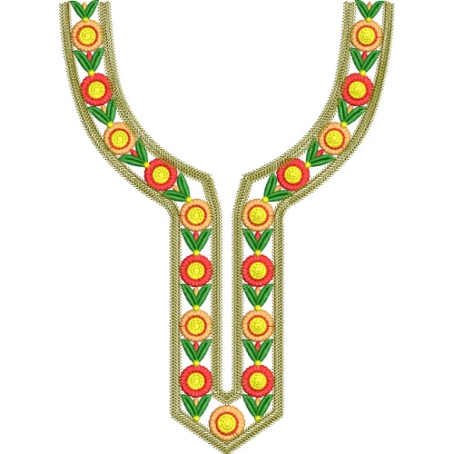 Unique Neck Embroidery Design