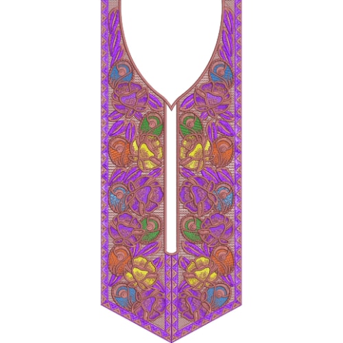 Neck Flower Embroidery Design