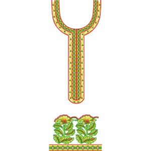Neck Flower Embroidery Design