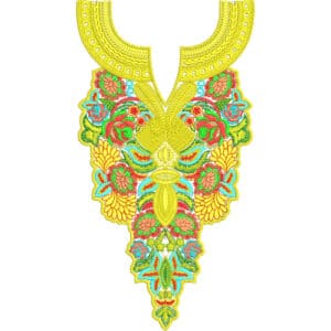 Unique Neck Embroidery Design