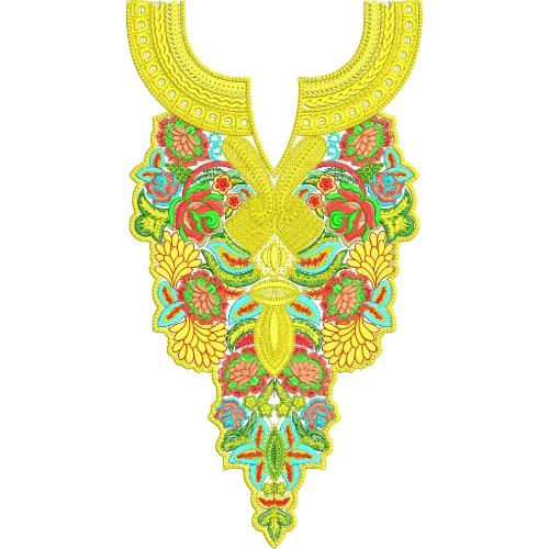 Unique Neck Embroidery Design
