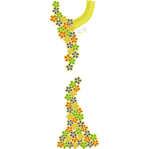 Neckline Embroidery Design