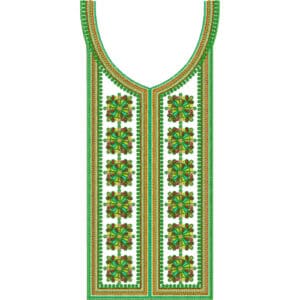Neck Flower Embroidery Design