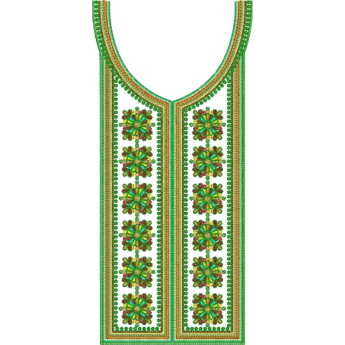 Neck Flower Embroidery Design