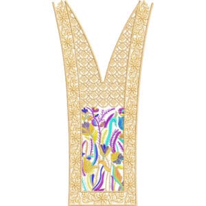 Unique Neck Embroidery Design