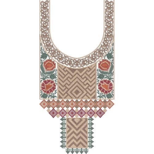 Neckline Embroidery Design
