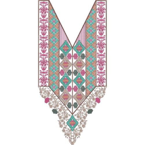 Unique Neck Embroidery Design