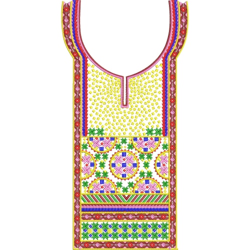 Unique Neck Embroidery Design