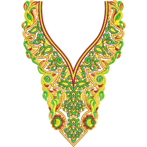 Unique Neck Embroidery Design