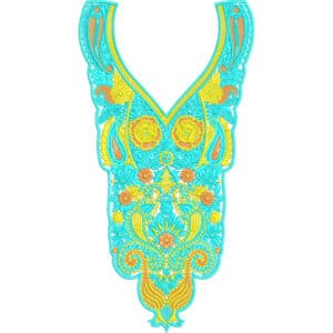 Neck Flower Embroidery Design