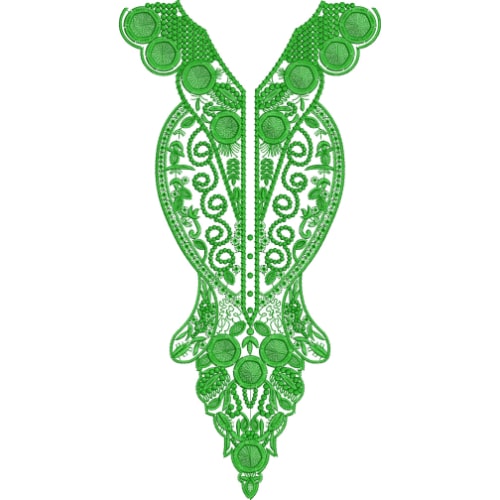Neck Flower Embroidery Design