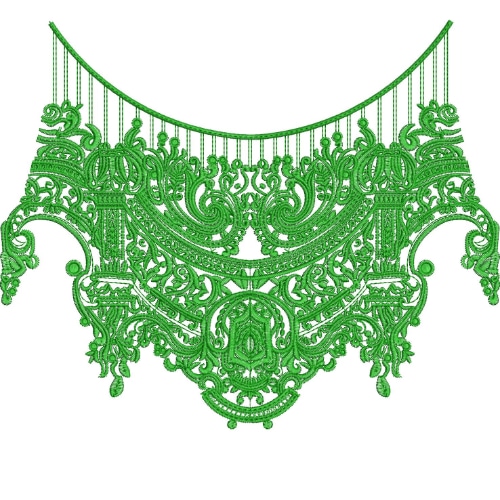 Unique Neck Embroidery Design