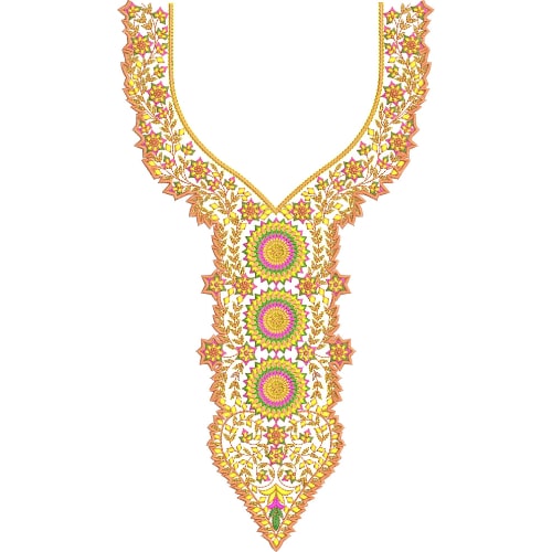 Neckline Embroidery Design