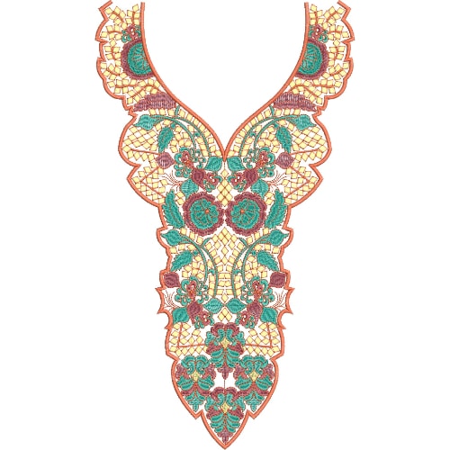 Simple Neck Embroidery Design