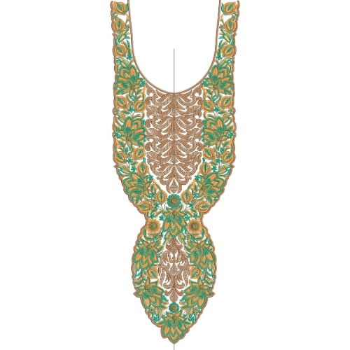 Neckline Embroidery Design