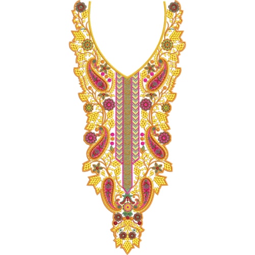 Neck Kurta Embroidery Design