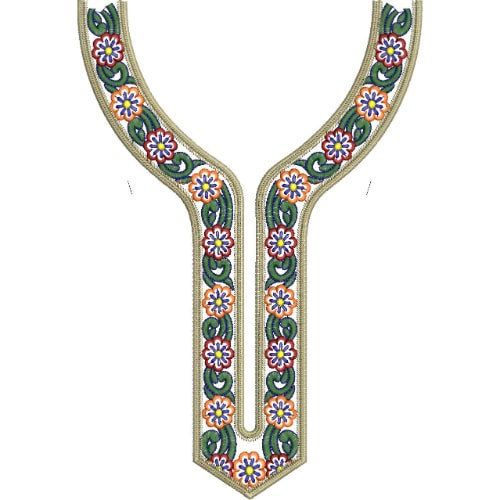 Unique Neck Embroidery Design