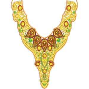 Neckline Embroidery Design