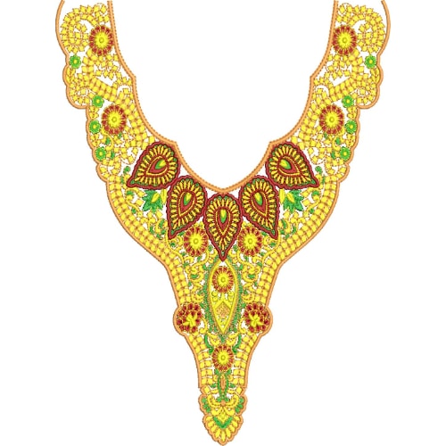 Neckline Embroidery Design