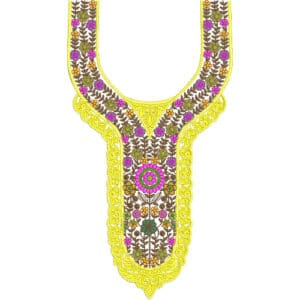 Neck Flower Embroidery Design