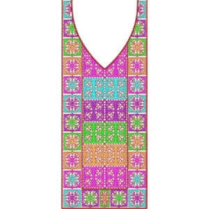 Neck Flower Embroidery Design