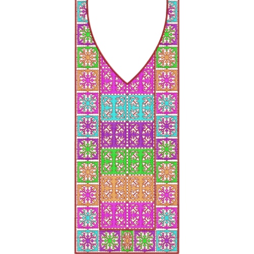 Neck Flower Embroidery Design