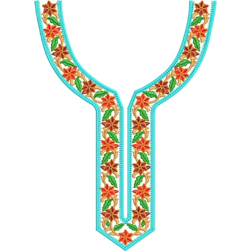 Unique Neck Embroidery Design