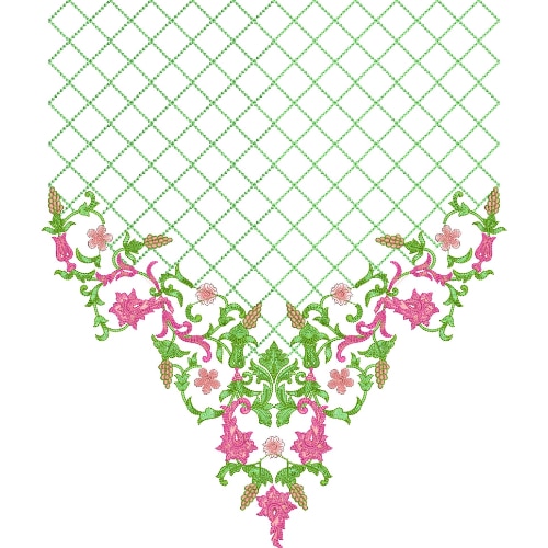 Unique Neck Embroidery Design