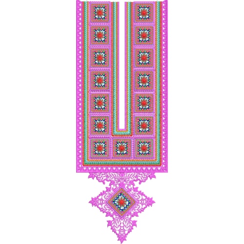 Neck Flower Embroidery Design
