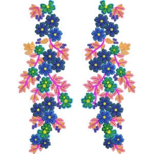 Neck Flower Embroidery Design