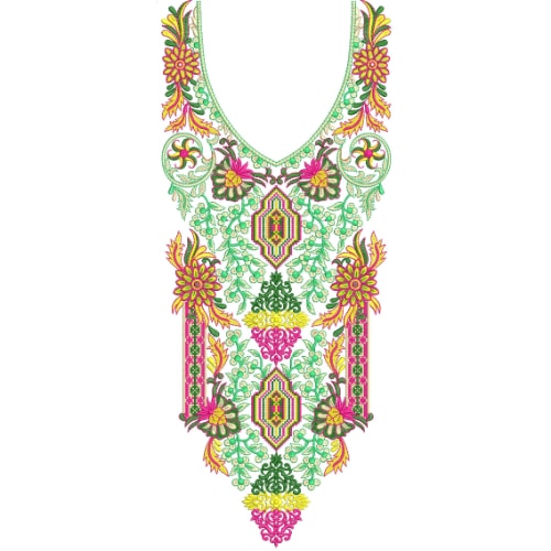 Neckline Embroidery Design